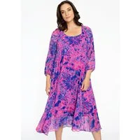 YOEK Midikleid Damen Kleid Große Größen mit Bodyforming-Effekt