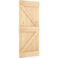 vidaXL Schiebetür Tür NARVIK 85 x 210 cm Massivkiefer (Unbehandelt) Natur (1-St)