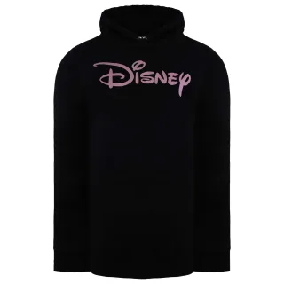 Disney Plain Logo Damen Schwarz Hoodie