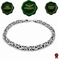 M-Punkt24 Königsarmband Königskette Silber 925 (Königskette Länge 20,5 cm Durchmesser 58 mm 17 Gramm, Königsarmband, Damen, Partner-Armband, Herren, Unisex), Silberschmuck aus 925 Echt Silber