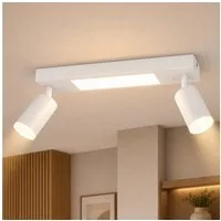 Nettlife Deckenstrahler 1/2/3/4 Flammig GU10 Modern Schwarze Deckenlampe Schwenkbar 350°, LED wechselbar, Warmweiß, Schwenkbar Flurlampe Metall für Schlafzimmer Küche Büro