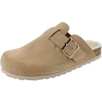 natural Sense NATURAL SENSE Damen Clog beige Veloursleder Warmfutter - Größe: 39 Clog