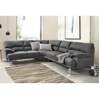 TRENDMANUFAKTUR Ecksofa Cecilia II, in italienischen Design, bequem, hoher Sitzkomfort, L-Form, extrabreite Armlehnen für noch mehr Sitzkomfort