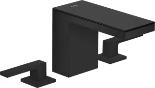 Hansgrohe 3-Loch Waschtischarmatur 110 Axor MyEdition mattschwarz/schw., 47070670 47070670