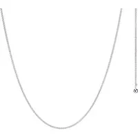 SILBERMOOS Statementkette Feine Längenverstellbare Kette im Fuchsschwanz-Look, 925 Sterling Silber