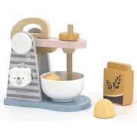 TikTakToo Kinder-Handmixer Mixer-Set Küchenmaschine Standmixer aus Holz, (komplettes Spielset), aus Holz mit Zubehör Kinderküche Spielküche