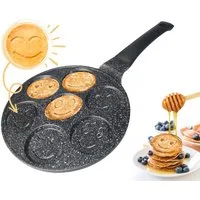 Cheffinger Crêpepfanne Smiley Pfannkuchen Pfanne Ø26cm Induktion Pancake Pfanne