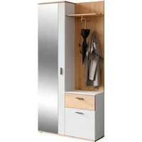 byLIVING Kompaktgarderobe Jakob mit großem Spiegel und Ablage, Breite 97 cm