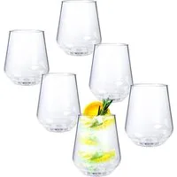 Doimoflair Weinglas Doimoflair Weingläser Cocktailglas aus Plastik bruchsicher Transparent, 6-tlg.