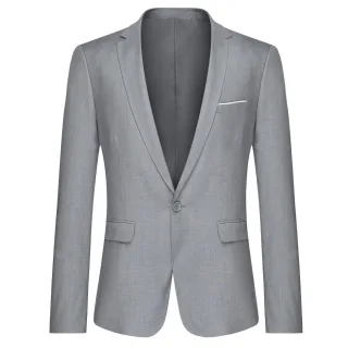 Grauer Freizeitblazer Slim Fit Business Blazer