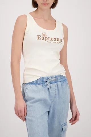 monari - Top mit Espresso-Print marble - Gr. - 40
