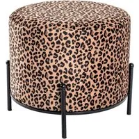 HAKU Hocker Pouf, Schemel, Stockerl, rund - aus Textil Gold - Ø/H 48/40 cm