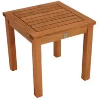 DEGAMO Beistelltisch VAREDERO (1-St), quadratisch 40x40cm, Höhe 40cm, Eukalyptus geölt, Innen und Außen