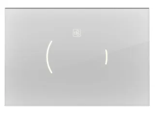 MEPA Zero Lumo A31 Betätigungsplatte 2-Mengen Glas weiß FB, 421870 421870