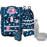 McNeill Schulranzen Perfecto, Polly (Set, 5-tlg), inkl. Federmäppchen, Turnbeutel, Schlamperrolle & Motivmagnet