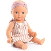 DJECO Babypuppe Pomea Badepuppe Prune