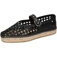 Melvin & Hamilton Anya 1 Leder-Geflochtene Schuhe für Damen Ballerina Flache Absätze, Echtes Leder, Von Hand geflochten