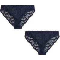 Next Slip 2er-Pack Komfort Spitzenslips, hohes Bein (2-St)
