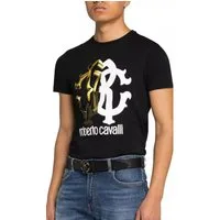 roberto cavalli T-Shirt Firenze RC Logo Slim Fit Shirt Haupt- und luxuriöseste Linie der Marke