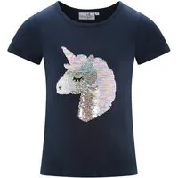happy girls T-Shirt mit Wechsel-Pailletten