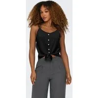 ONLY Trägertop ONLLECEY SL KNOT SINGLET NOOS WVN Materialmix, regular fit