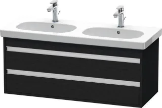 Duravit Ketho Waschtischunterbau wandhängend Eiche Schwarz Matt 1150x455x480 mm - KT664901616 KT664901616