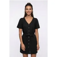 Vero Moda Hemdblusenkleid VMMYMILO 2/4 SHORT SHIRT DRESS WVN GA mit Taillengürtel