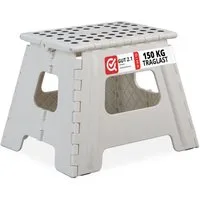 relaxdays Sitzhocker Klapphocker faltbar L, weiß