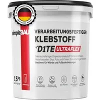 simpleBAU Dichtstoff Klebstoff D1TE ULTRAFLEX 1,5kg – Gebrauchsfertiger Fliesenkleber