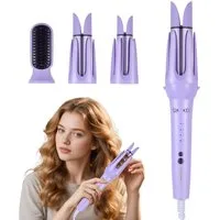 HATTEKER Lockenstab HT-139, 3-in-1 Multihaarstyler,32mm Lockenstab Automatisch, 36mm Lockenstab Große Locken,Haarglättungskamm,160 °C - 220 °C
