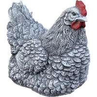 Stone and Style Gartenfigur Frostfeste Steinfigur Huhn Henne naturgetreu