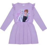 Frozen Sweatkleid Eiskönigin Kleid Anna und Elsa langarm mit Anna und Elsa