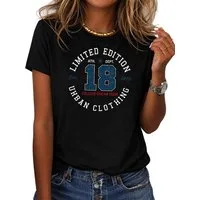 RMK T-Shirt Damen Shirt Rundhals Basic "College 18" aus Baumwolle