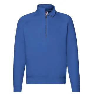 Fruit of the Loom - "Premium" Sweatshirt mit kurzem Reißverschluss für Herren/Damen Unisex Raglanärmel (Königsblau)