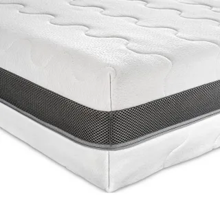 Sleepneo Kaltschaummatratze, Weiß, Textil, H3 + H4, Füllung: Polyester, Rechteckig, 140x200 cm, Oeko-Tex® Standard 100, aktive Schulterzone, atmungsaktiv, Bezug abnehmbar/waschbar, rundum abnehmbar, für verstellbare Lattenroste geeignet, klimatisiert