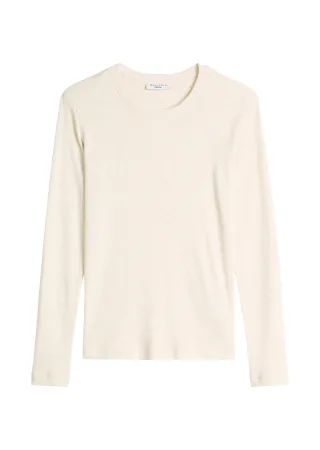 Marc OPolo DENIM - Longsleeve slim White Blush - Gr. - S