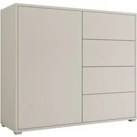 MIRJAN24 Kommode Gesita K1D4SZ (mit 4 Schubladen und Tür), Griffloses Öffnungssystem