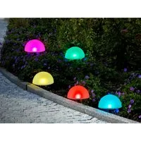IC Gardenstyle LED Solarleuchte 5er Set Solar Halbkugel Bodenlichterkette, bunt mit Farbwechsel
