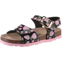 KIDSWORLD Riemchensandale Sommerschuh, Sandalette, Strandschuh, Urlaubschuh mit Erdbeeren-Motiv