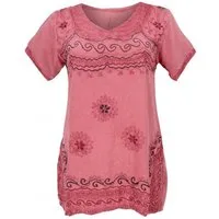 Guru-Shop Longbluse Bestickte indische Tunika, alternative Boho.. alternative Bekleidung