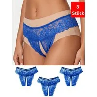 Elegant Love Slip-Ouvert Damenslip Höschen mit offenem Schritt, Spitze-Tanga, Sexy Unterwäsche (3-St) Dessous in Spitzenoptik, Lingerie für Damen