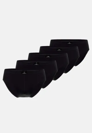 götzburg bodywear - GÖTZBURG Herren Sport-Slip uni 5er Pack black - Gr. - 6