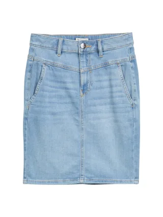 Tom Tailor - Jeansrock mit Stretch-Anteil clean light stone blue denim - Gr. - 36