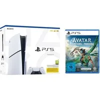 Playstation PS5 Konsole Slim mit Avatar: Frontiers of Pandora Spiel 1TB (Bundle), Playstation 5 Console Laufwerk Disk