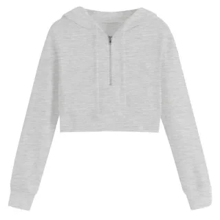 Miso - Kurz-Hoodie für Damen (Grau)