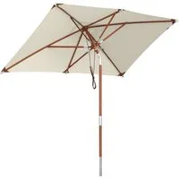 anndora-sonnenschirm Sonnenschirm Balkonschirm Gartenschirm knickbar, LxB: 150,00x250,00 cm, Natur, rechteckig - seitlich knickbar - mit Winddach