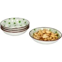 Ritzenhoff & Breker Servierschale 4er Set Schale flach 9,5cm Lime Rio - Ritzenhoff 744804, Porzellan