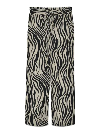 VERO MODA - VMJESMILO LIN HW WIDE PANTS WVN NOOS Silver Lining - Gr. - M