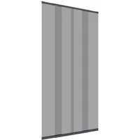 Windhager Insektenschutz-Vorhang aus Fiberglasgewebe, Lamellenvorhang, individuell kürzbar, ohne bohren, Fliegengitter-Vorhang Magnet, Gewebe 120 x 250 cm, anthrazit