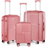 HOMELUX Kofferset Trolleyset Reisekoffer 3er ABS Hartschalen-Koffer, 4 Rollen, (set, 3), Rollkoffer Trolley Hartschalen koffer Set - M-L-XL